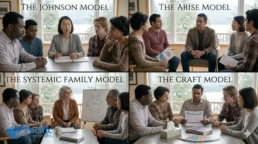 four different family sessions of different intervention models