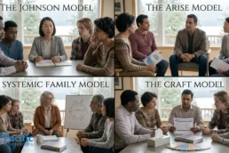 four different family sessions of different intervention models