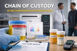 poct bottle and strips for chain of custody for drug testing