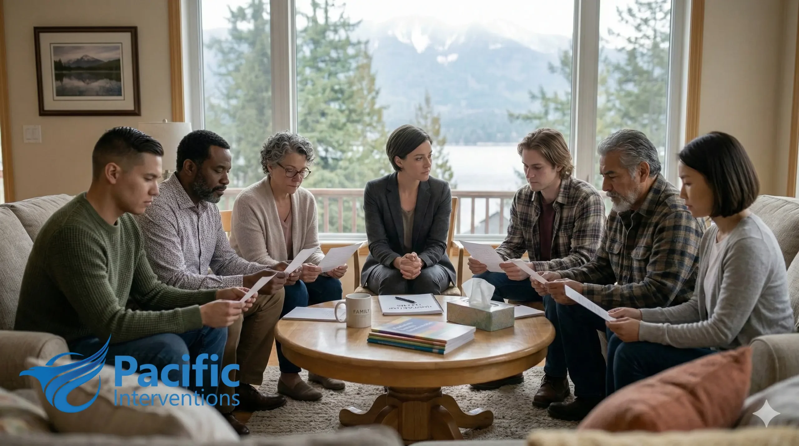 a johnson model intervention session with a family