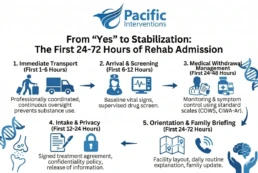 the first 72 hours of the rehab process after an intervention summarized