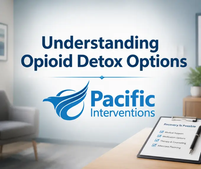 Outpatient office where opioid detox options are explained.