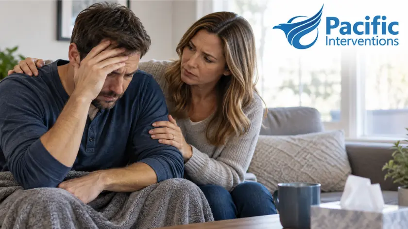 Managing withdrawal under a doctor's care at home during participation in Pacific Interventions' outpatient rehab program.